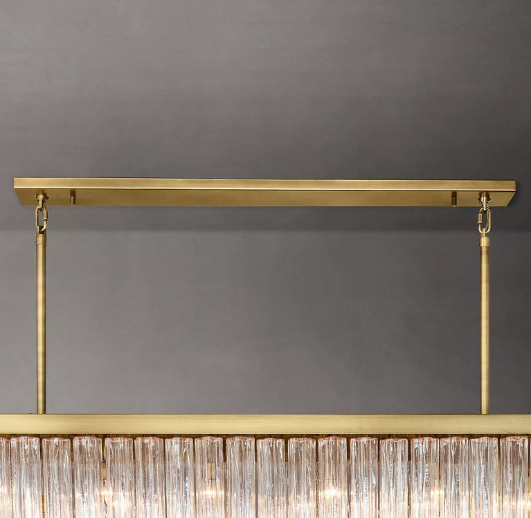 Caesar Glass Tube Linear Chandelier 72"