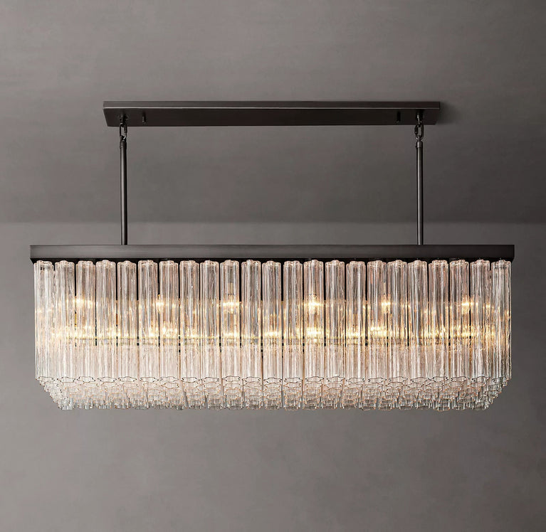 Caesar Glass Tube Linear Chandelier 72"