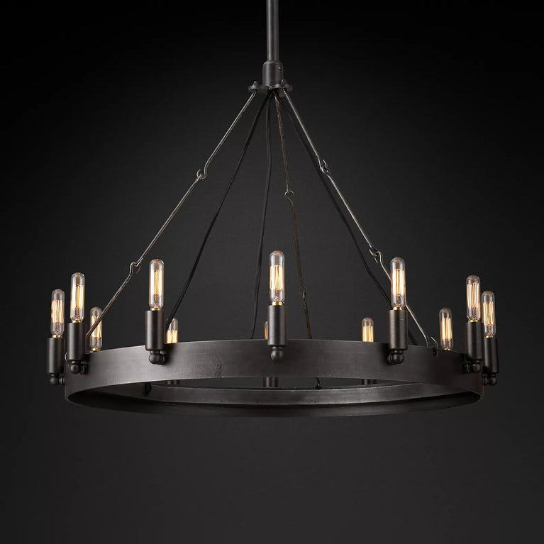 Vintage Filament Round Chandelier