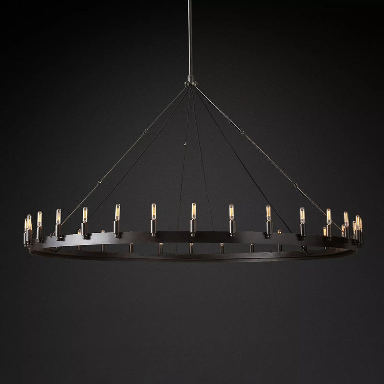 Vintage Filament Round Chandelier
