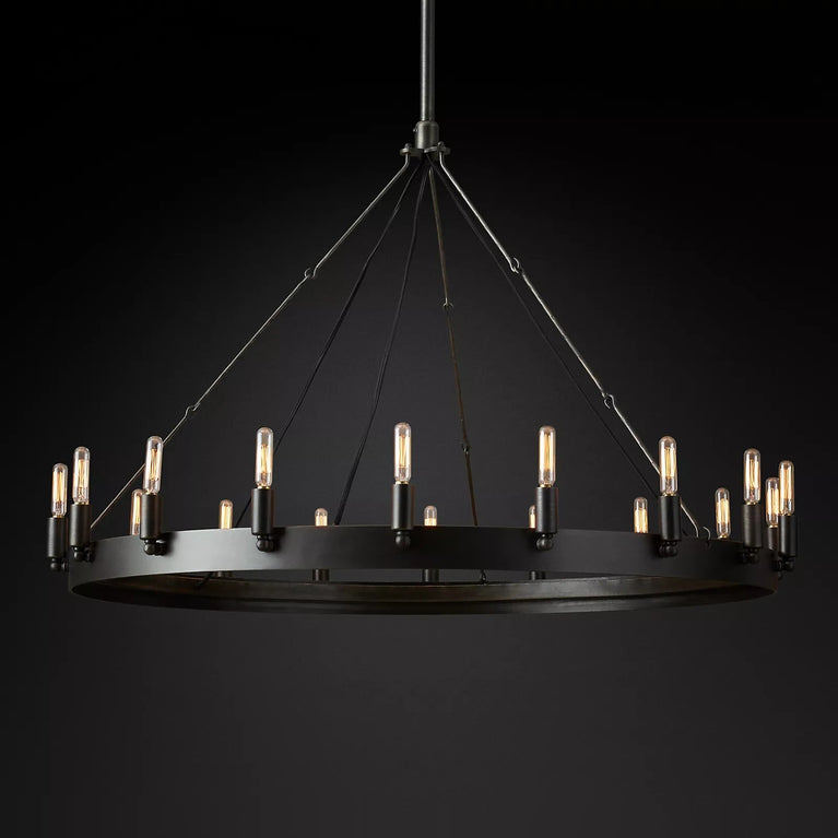 Vintage Filament Round Chandelier