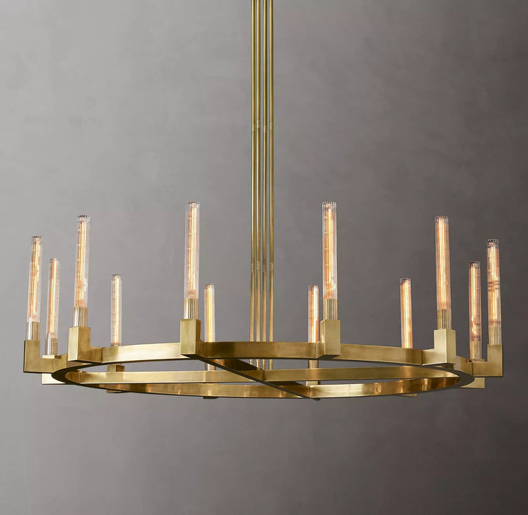 Candlestick Round Chandelier 60"