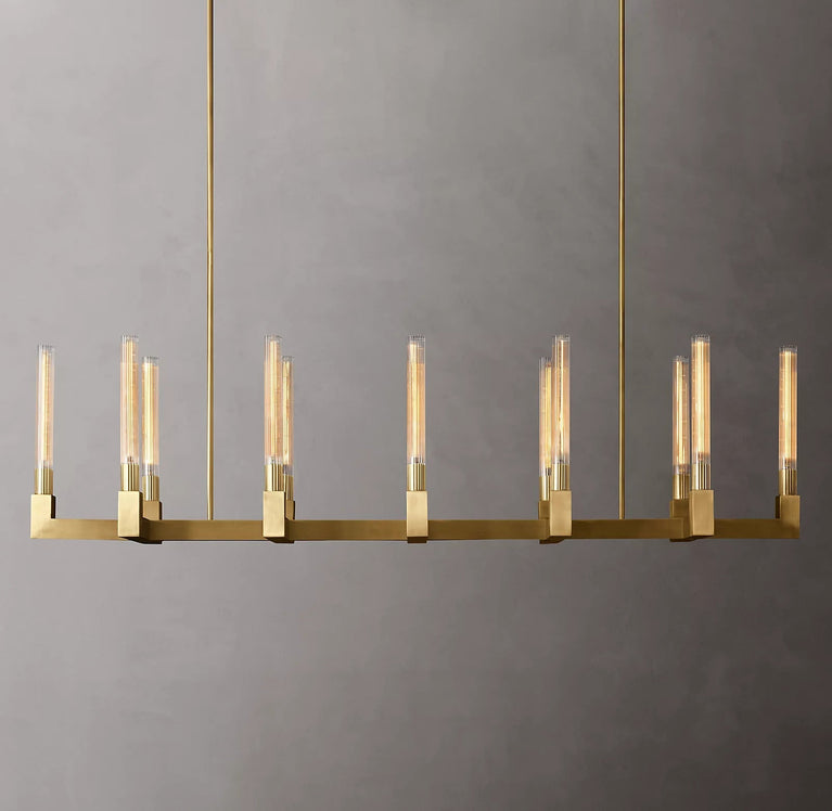 Cannele Linear Candlestick Linear Chandelier Light 67"