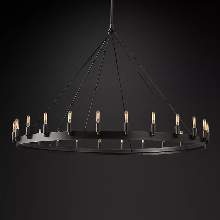 Vintage Filament Round Chandelier