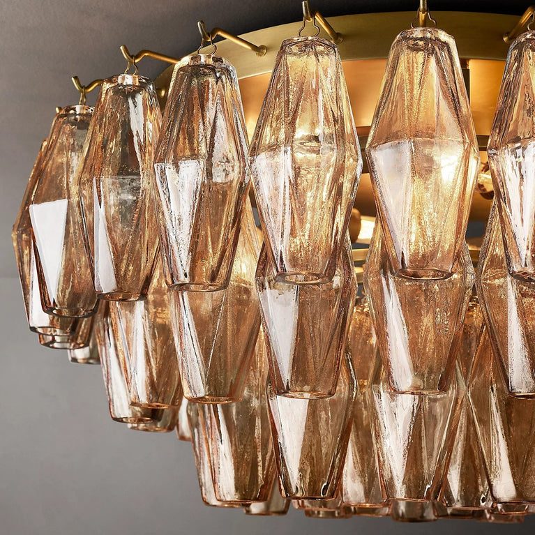 Chiaravalle Glass Round Flush Mount 24"