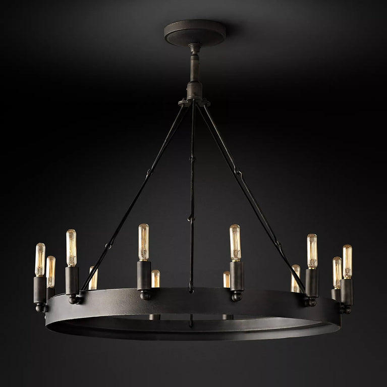 Vintage Filament Round Chandelier