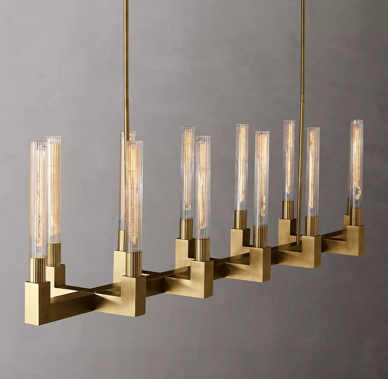 Cannele Linear Candlestick Linear Chandelier Light 67"