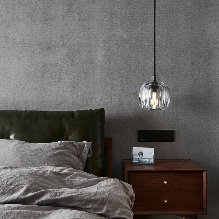 Bille De Clear Crystal Double Ball Pendant Lighting