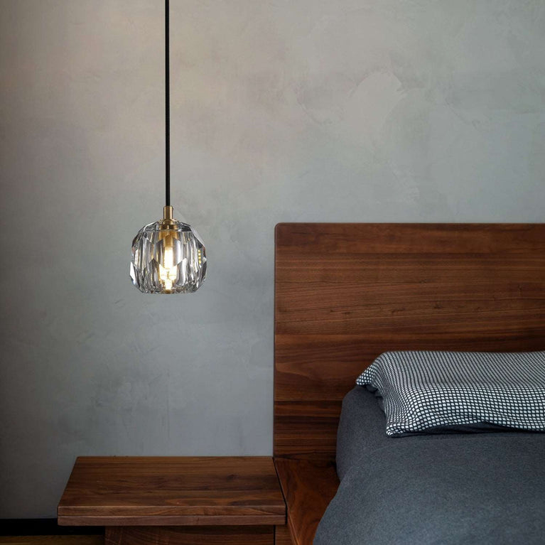 Bille De Clear Crystal Double Ball Pendant Lighting