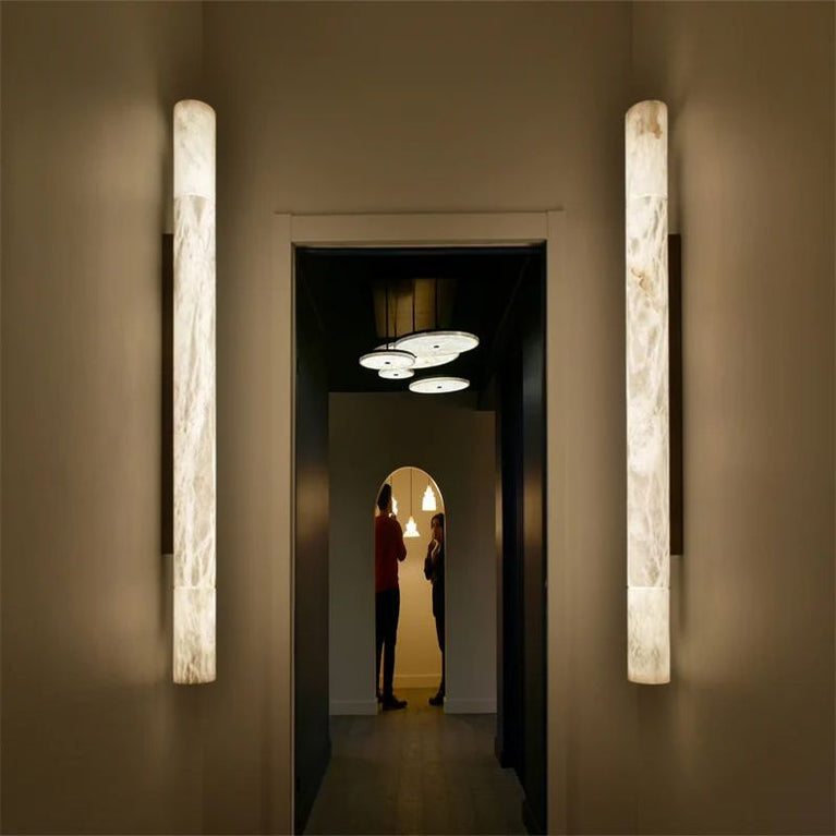 Grandeur Alabaster Grand Linear Hallway Sconce