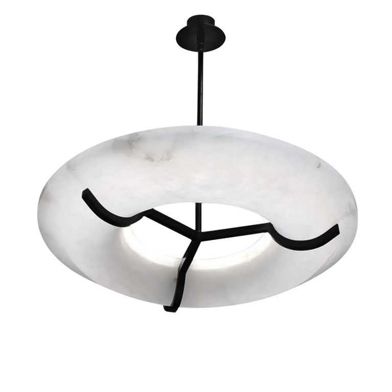 Amelia Round Alabaster Dining Room Chandelier