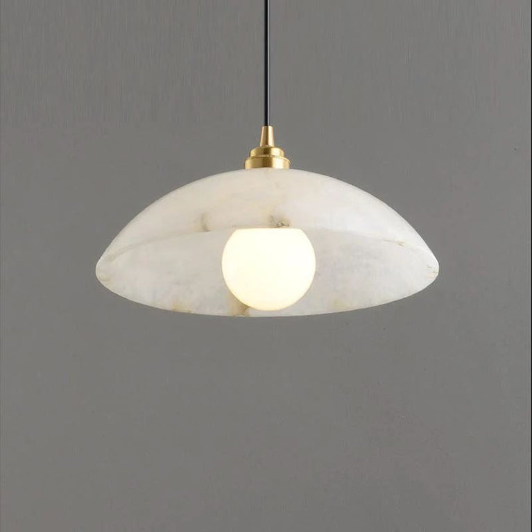 Mona Alabaster Dome Pendant Light, Cord Adjustable