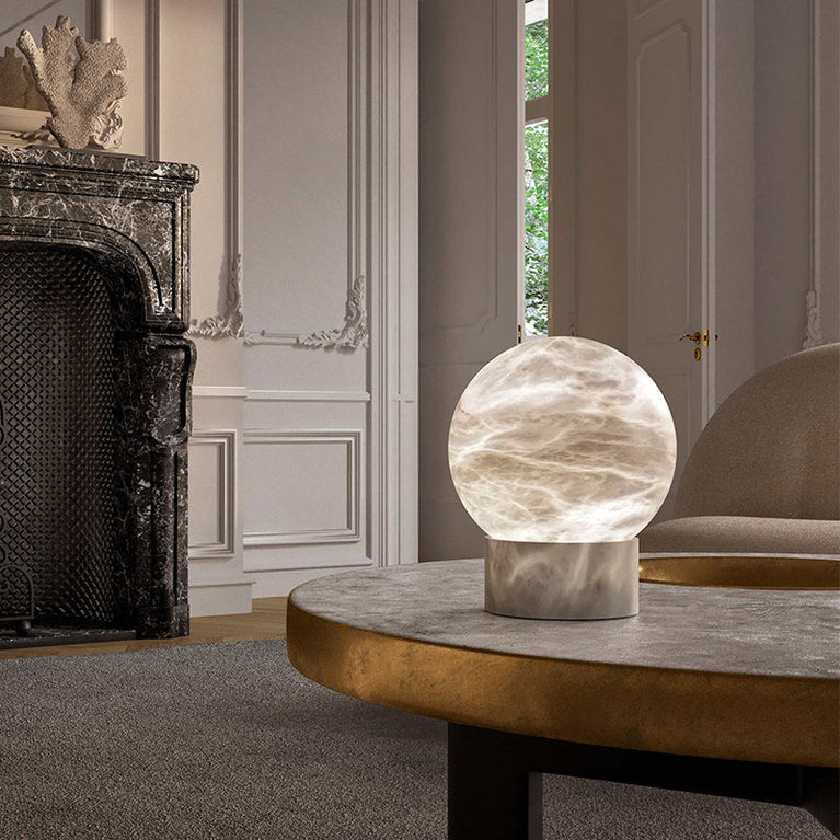 Anthea Alabaster Table Lamp, Bedside Table Lamp