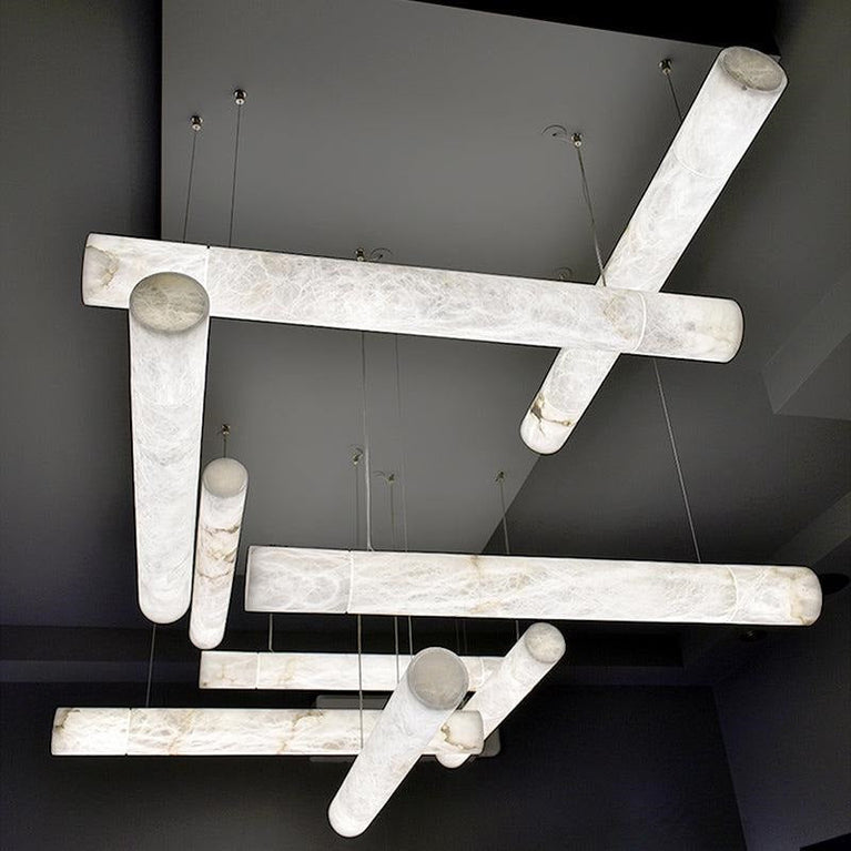 Grandeur Alabaster Linear Pendant Light, Bar Pendant Light