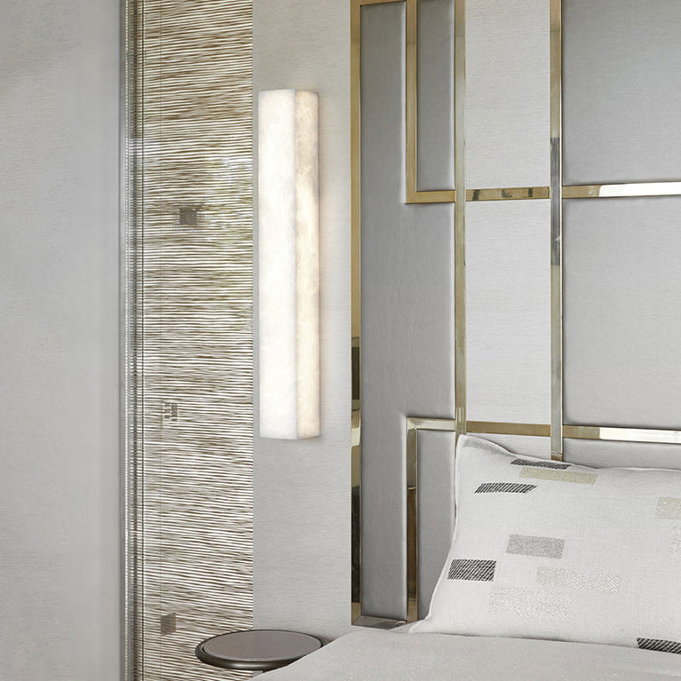 Mia Rectangular Modern Alabaster Wall Light
