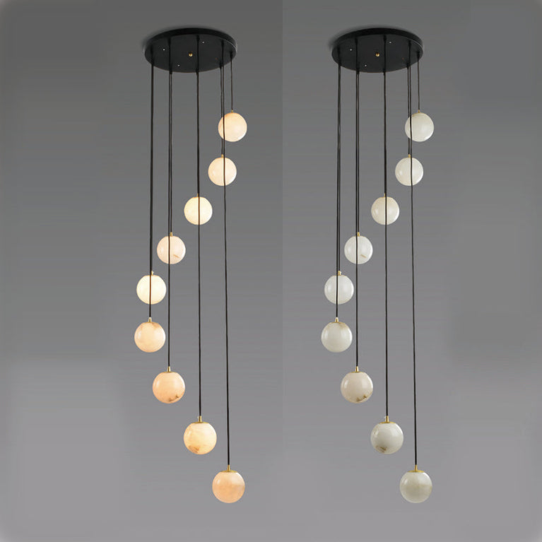 Yanna Long chandelier for Duplex staircase light lucite