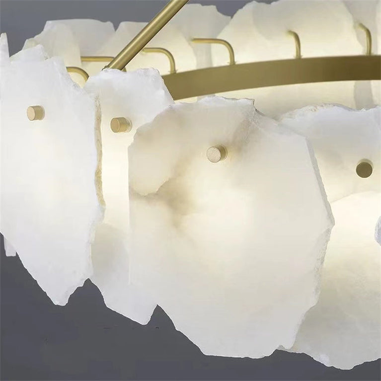 Modern August Marble Linear Chandelier