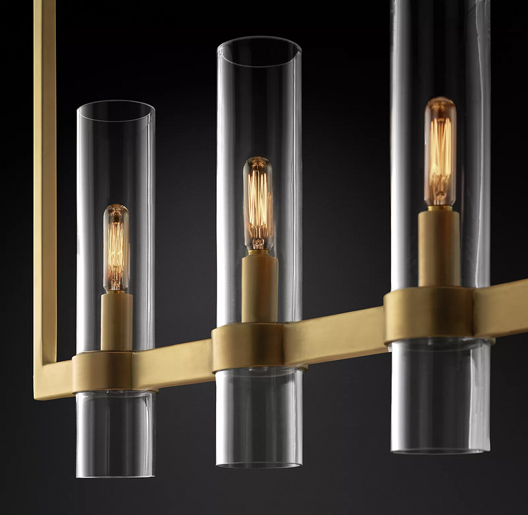 Ravelle Linear Chandelier 71" Modern Dining Room Lighting