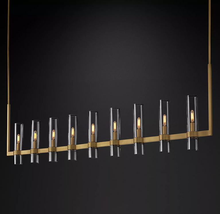 Ravelle Linear Chandelier 71" Modern Dining Room Lighting