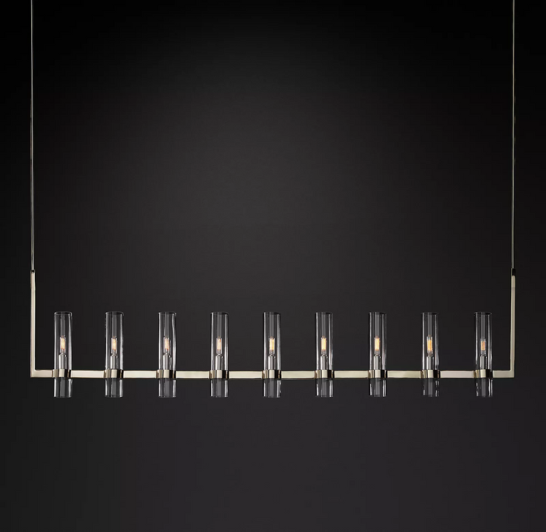 Ravelle Linear Chandelier 71" Modern Dining Room Lighting