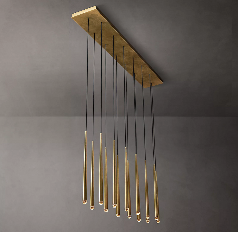 Aquitaines Linear Chandelier Light 72" Foyer Light Fixtures
