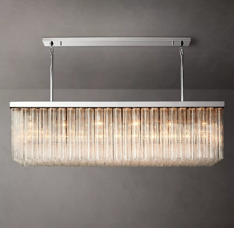 Caesar Glass Tube Linear Chandelier 72"