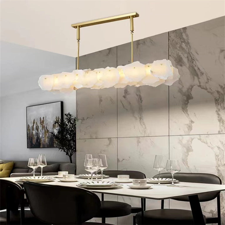 Modern August Marble Linear Chandelier