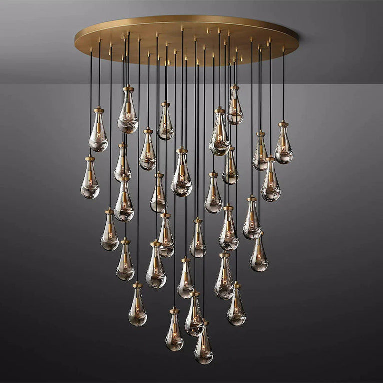 Raindrop Round Chandelier 60"