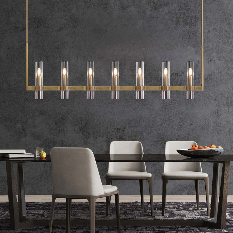 Ravelle Glass Linear Chandelier 50"(customized)