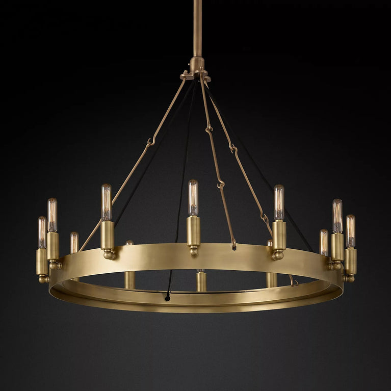 Vintage Filament Round Chandelier