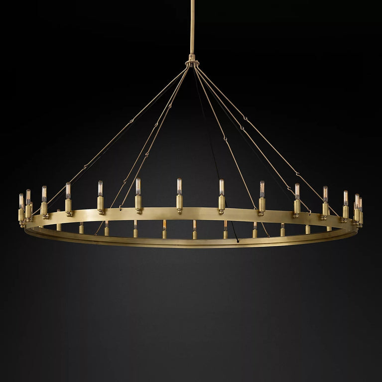 Vintage Filament Round Chandelier