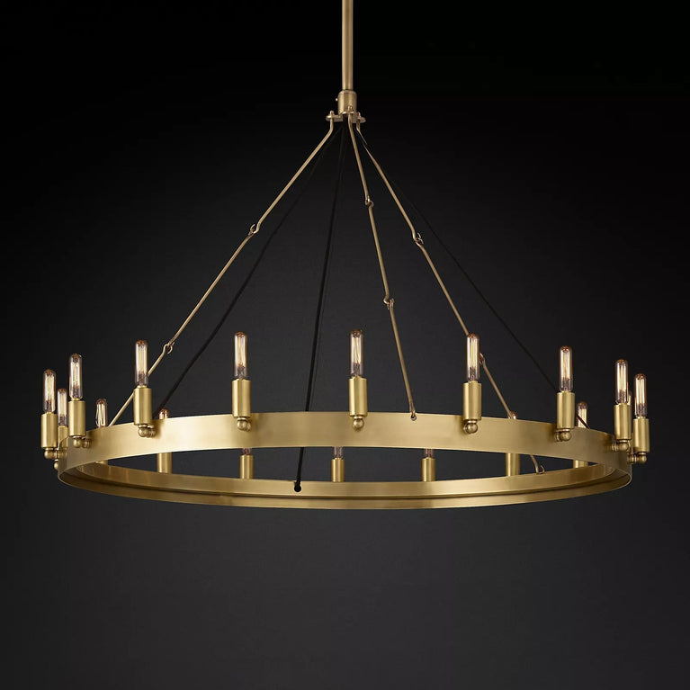 Vintage Filament Round Chandelier