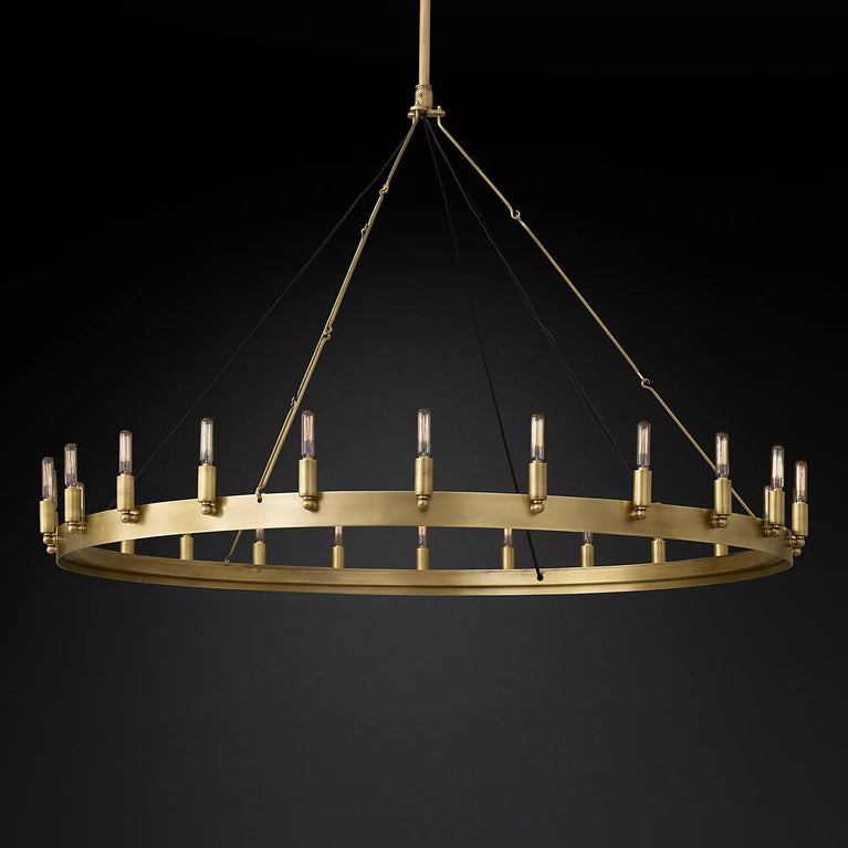 Vintage Filament Round Chandelier