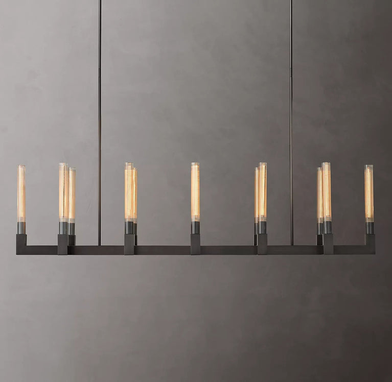 Cannele Linear Candlestick Linear Chandelier Light 67"