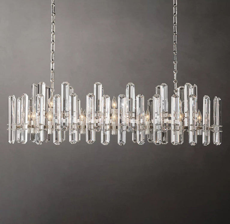 Bonnington Crystal Rectangle Chandelier 54"