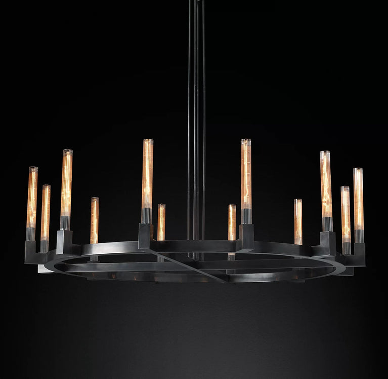 Candlestick Round Chandelier 60"