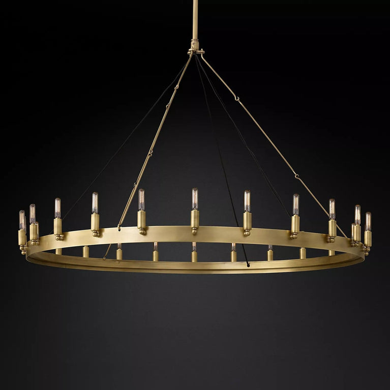 Filament Vintage Round chandelier 50" 24-Lights for dining room