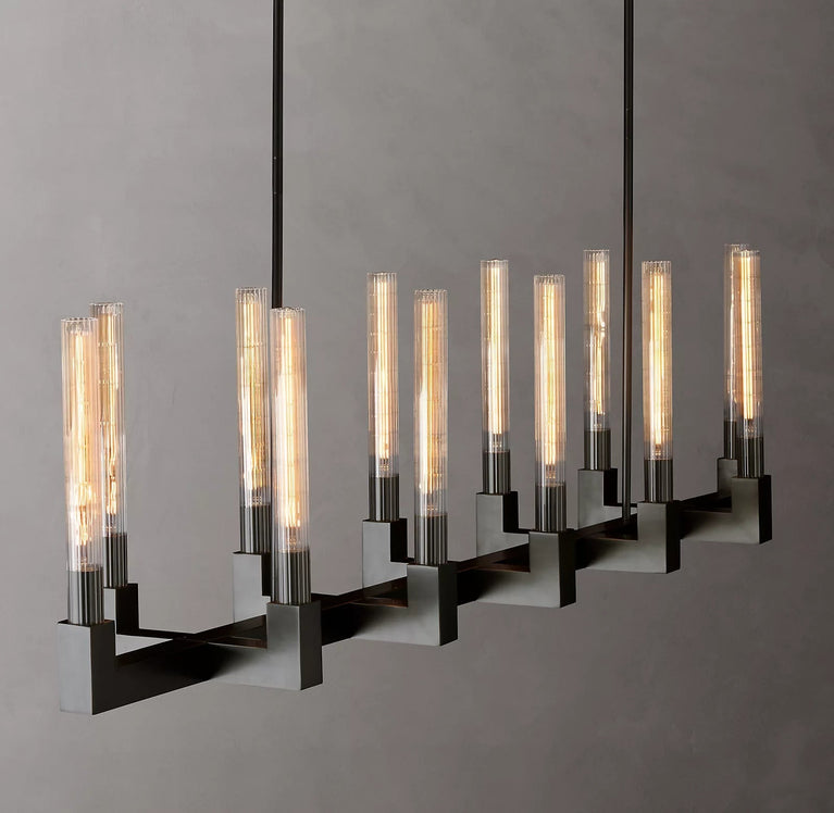 Cannele Linear Candlestick Linear Chandelier Light 67"
