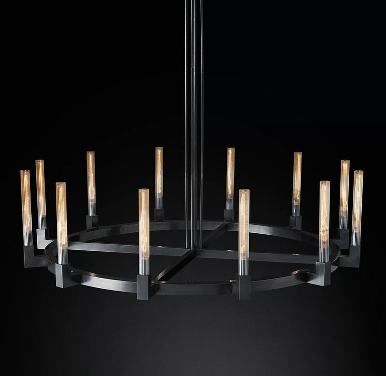 Candlestick Round Chandelier 60"