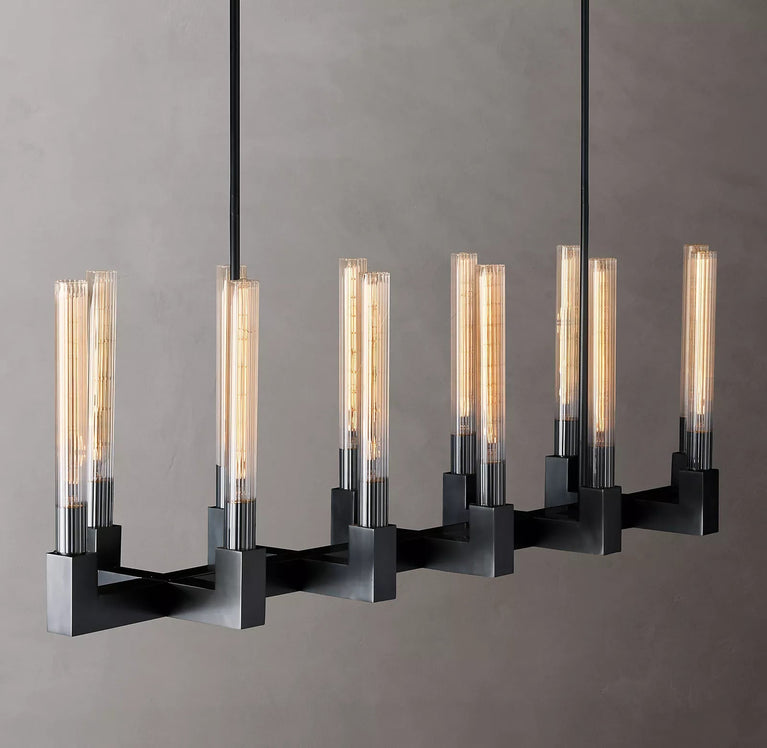 Cannele Linear Candlestick Linear Chandelier Light 55"