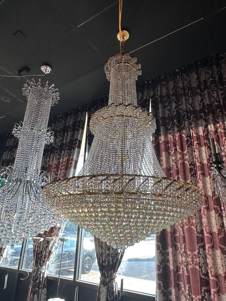 EMPIRE FRENCH CRYSTAL CHANDELIER 48"