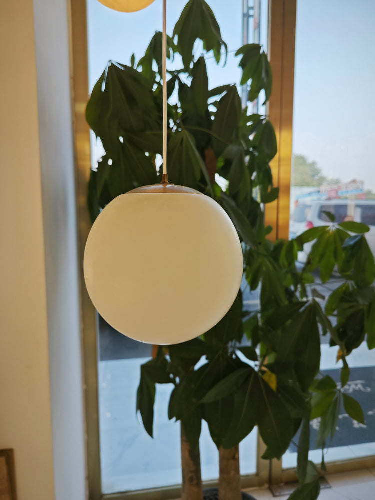 Luna Alabaster Sphere Staircase Chandelier, Multi Pendant Light
