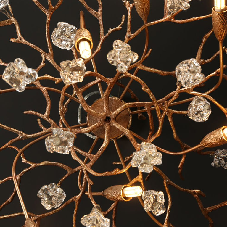 Modern Branch Chandelier Light Drop Flower D34"