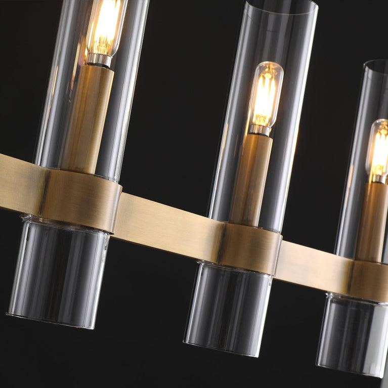 Ravelle Glass Linear Chandelier 50"(customized)