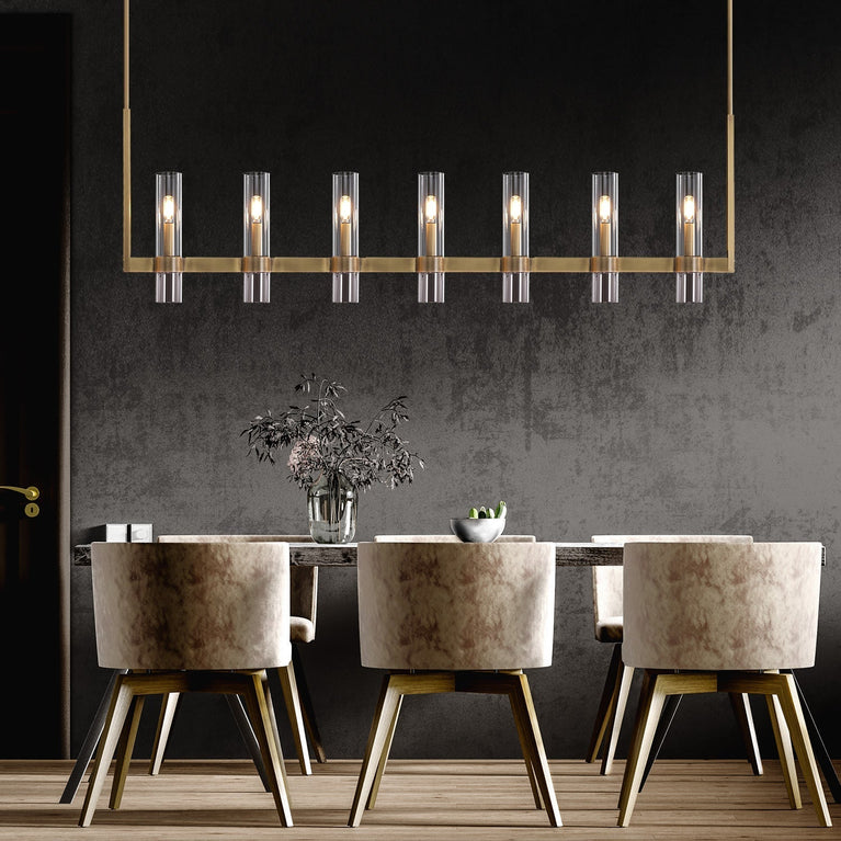 Ravelle Glass Linear Chandelier 50"(customized)
