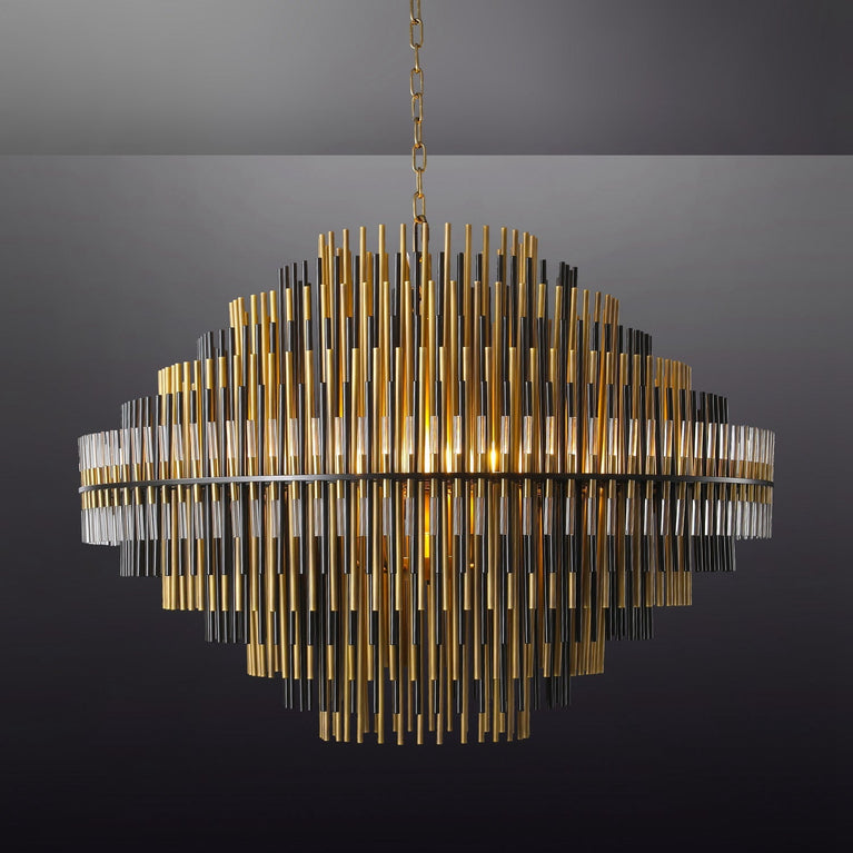 Emile Industrial Wind Round Chandelier 24" 32" 42"