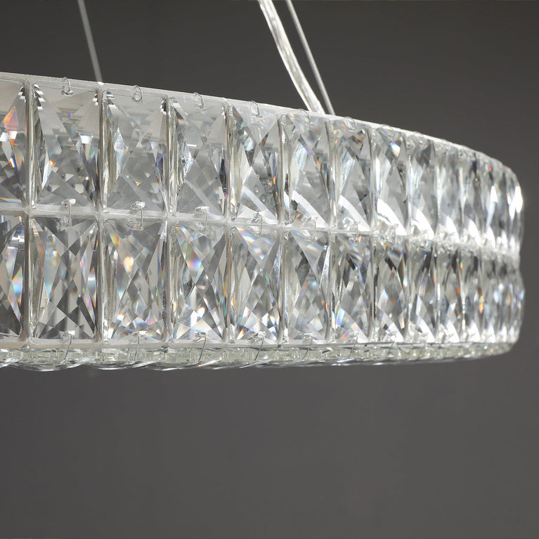 Clear K9 Crystal Ring Chandelier