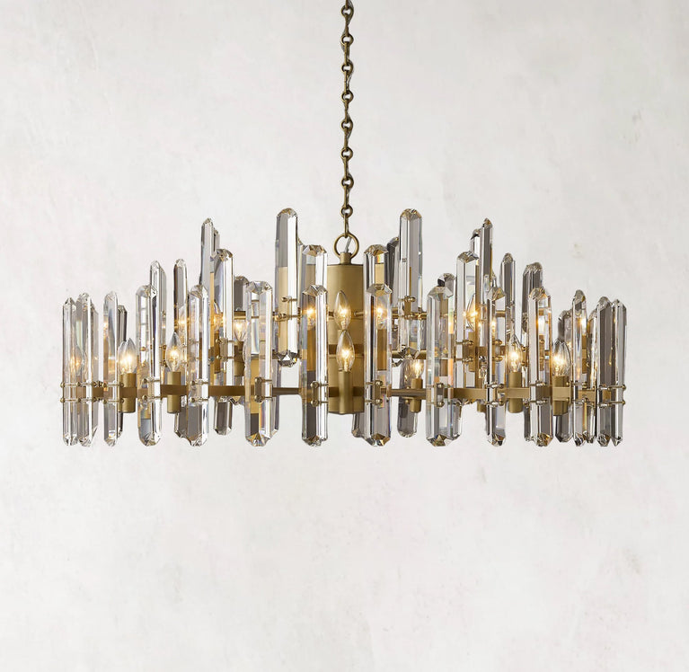 Bonnington Round Chandelier 48" Crystal Chandelier