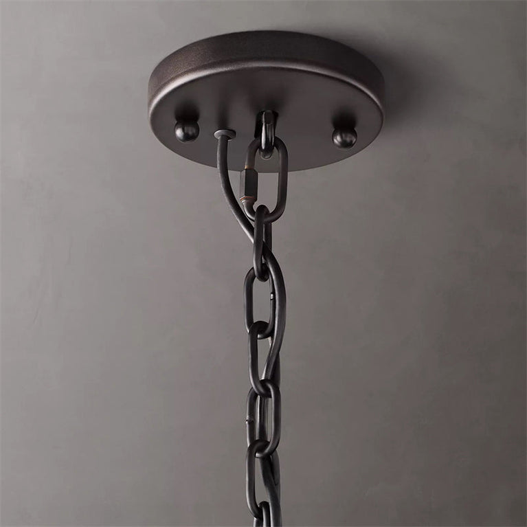 Harlowe Calcite Round Chandelier 19", Modern Island Chandelier