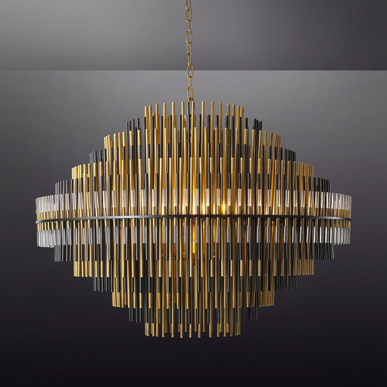 Emile Industrial Wind Round Chandelier 50" 60"( customized size)